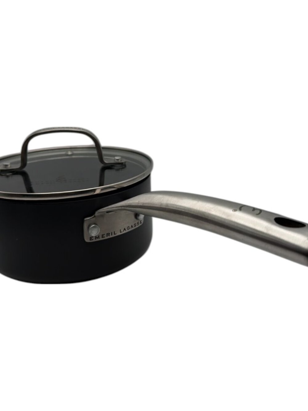 Emeril Lagasse Essential Hard Anodized  Saucepan Glass Lid 6.25" Diameter EUC‎